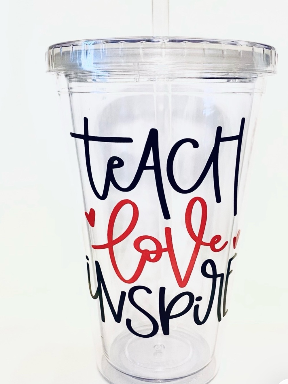 Cupture brand 16 oz double walled Acrylic Tumbler, Handmade teacher tumbler